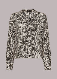 Wiggle Print Silk Shirt